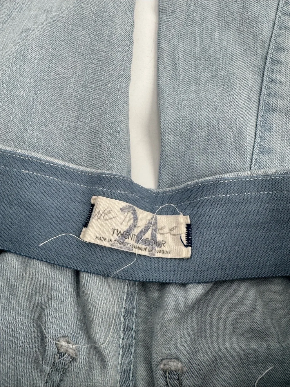 We The Free People Skyline Flare Pull On Jeans Stretch Denim Light Wash Size 24